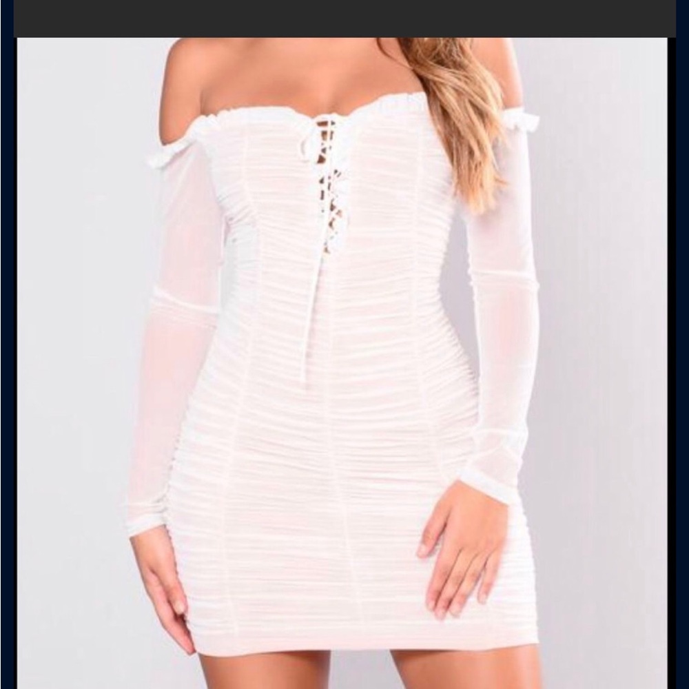 Elegant Off-Shoulder White Dress